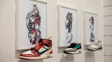 Reina Koyano Transforms Sneakers into Pin-Up Art