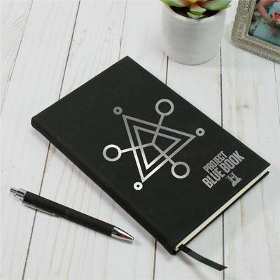 Project Blue Book Symbol Leather Journal