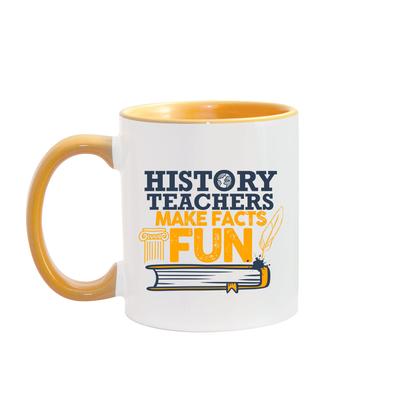 History Teachers Make Facts Fun Two-Tone Mug