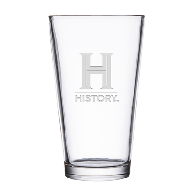 HISTORY Engraved Drinking Glass