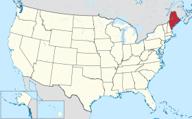 Localização do Maine nos Estados Unidos