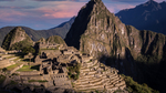 Machu Picchu at sunrise.