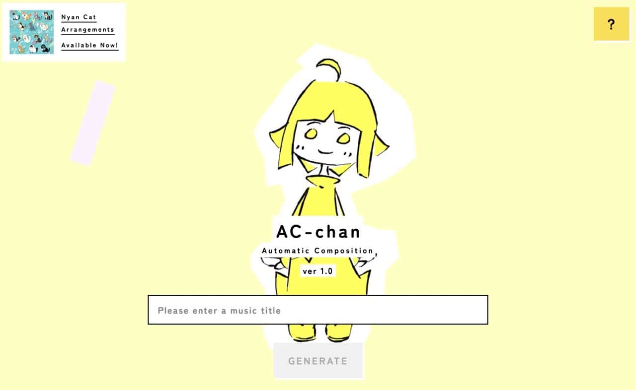 AC-chan 免費音樂產生器，輸入主題自動創作簡短背景音樂