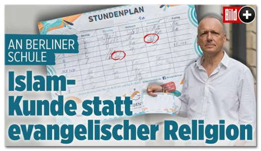 Screenshot Bild.de - An Berliner Schule - Islam-Kunde statt evangelischer Religion