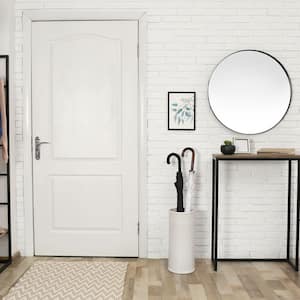 The entryway of a house with a minimalistic console table