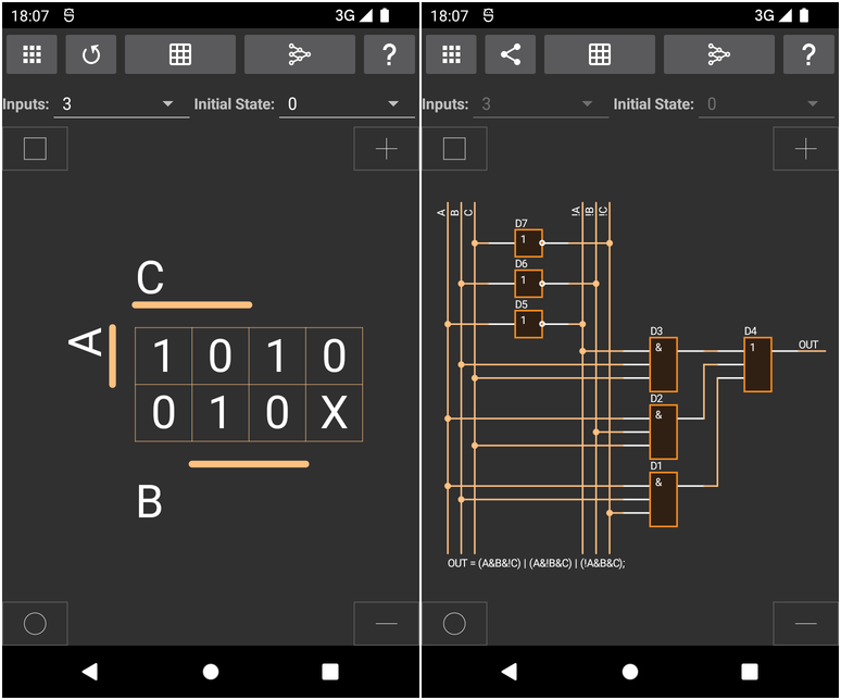 Veitch Map, equation and circuit