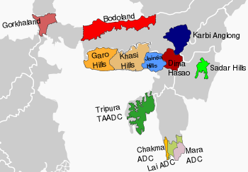 North Eastern autonomous divisions