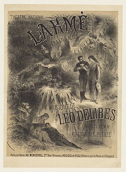 Poster for the première of Léo Delibes' Lakmé - Original.jpg
