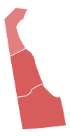 1988 United States Senate election in Delaware results map by county.svg