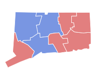 1988 United States Senate election in Connecticut results map by county.svg
