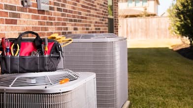 tools on top of ac unit