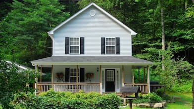 A country house with wood siding