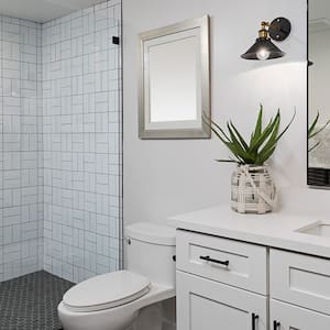 Contemporary bathroom with walk-in shower