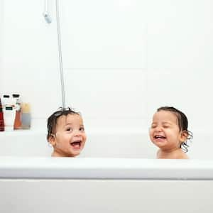 Two children in a bathtub