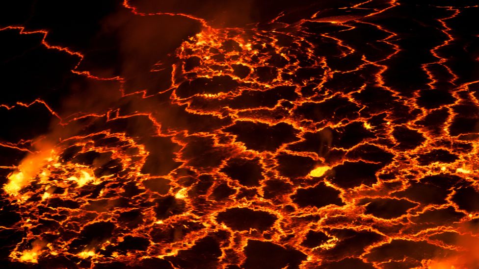 Magma at Nyiragongo volcano (Credit: Getty Images)