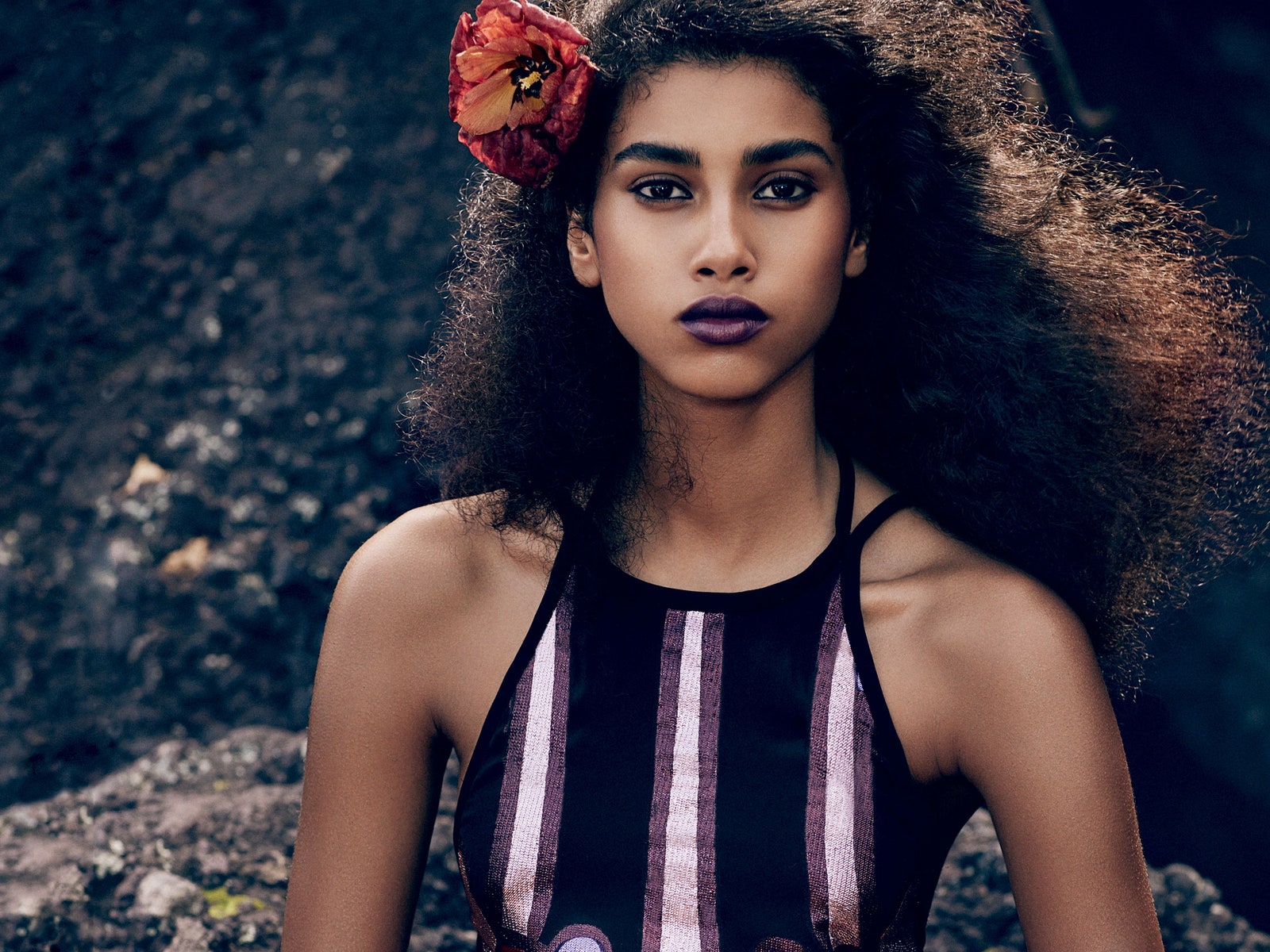 Image may contain Imaan Hammam Hair Human Person Clothing and Apparel