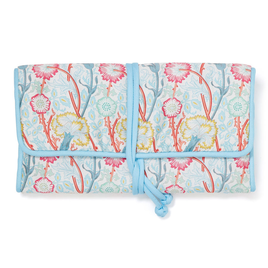 William Morris Pink and Rose Jewelry Roll