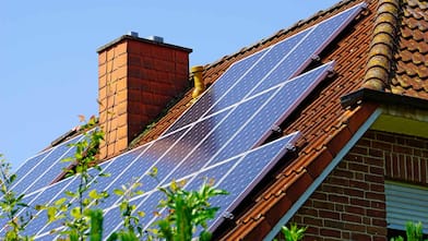 Solar panels on a roof