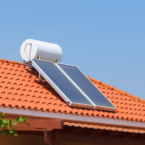 A solar thermal collector installed on a roof