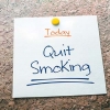 Note that says, “Today: Quit Smoking”