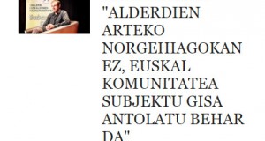 “Elkarlana eta adostasuna benetako edukiz betetzeko urtea izango da 2016a”