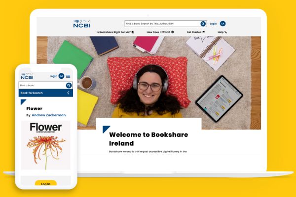 Bookshare Ireland website on several devices