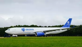 El primer avión de GEODIS está despegando