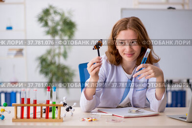 Young female entomologist working at the lab