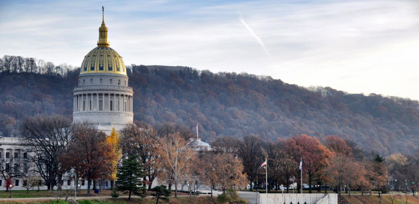 cathedral like building during the fall in West Virginia