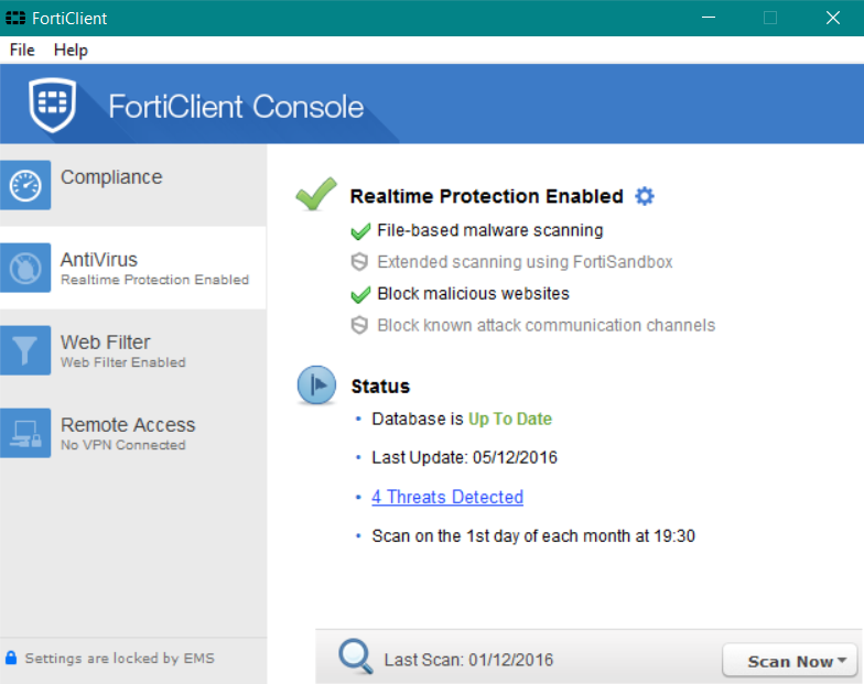 Fortinet FortiClient with FortiGate