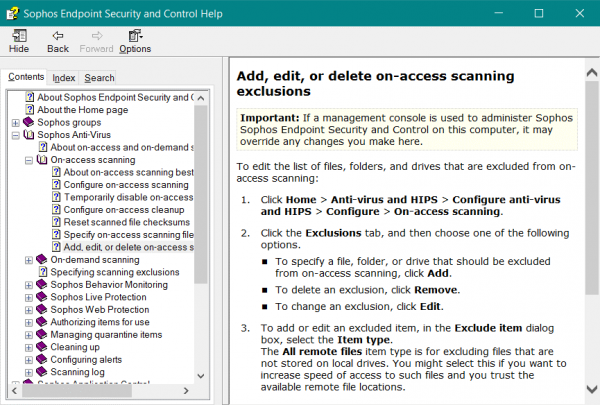 Sophos Endpoint Security and Control