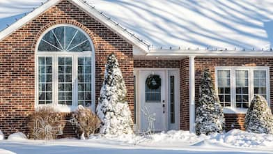 Home in the winter snow