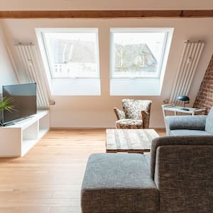 fully furnished attic living room