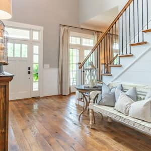 View of wooden stairs