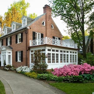 A colonial house on a Spring day