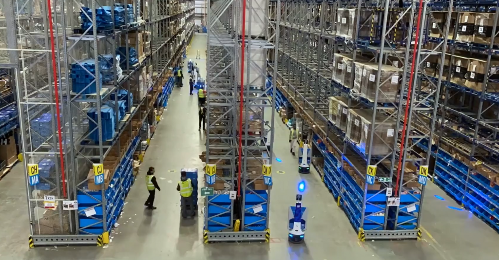 People in Boots warehouse