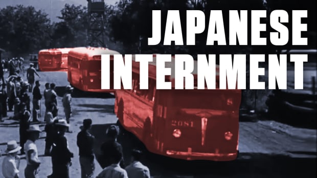 The internment of Japanese Americans began after President Roosevelt signed Executive Order 9066 in February 1942. For the following three years, American men, women, and children were forced to live under prison-like conditions in remote concentration camps. This 1943 film explains the internment from the U.S. government's perspective.