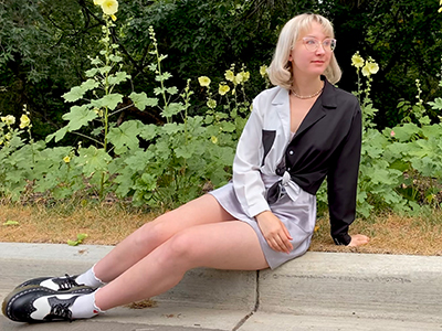 Sara Sierko sitting on a ledge