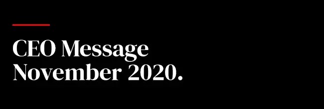 CEO Message November 2020