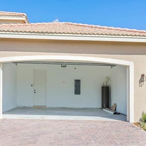 Garage door open