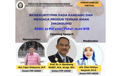 FPP UNDIP Gelar Talk Show Biosekuriti PMK pada Kandang dan Menjaga Produk Ternak Aman Dikonsumsi