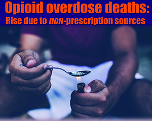 Opioid overdose deaths: Rise due to non-prescrition sources