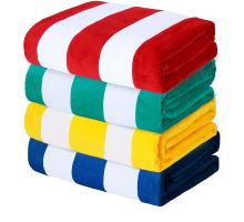 $40 Mezcla 4-Pack 100% Cotton Large Cabana Stripe Beach Towels + Free Shipping from Amazon
