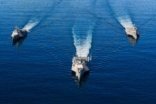 USS Independence (LCS 2), USS Manchester (LCS 14) and USS Tulsa (LCS 16)