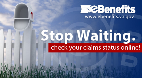 mailbox, picket fence, eBenefits www.eBenefits.va.gov Stop Waiting. Check your Claim status Online!