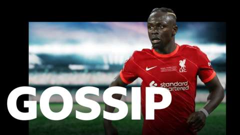 Sadio Mane behind the word 'Gossip'