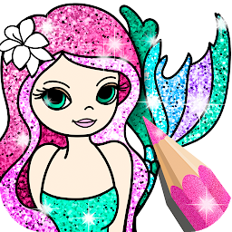 Icon image Mermaid Coloring Book Glitter