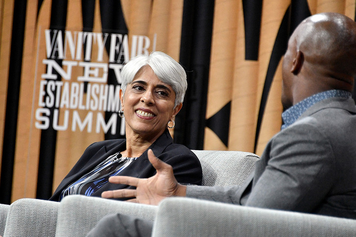 Arati Prabhakar speaks onstage during an event.