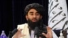 FILE - Taliban spokesman Zabihullah Mujahid speaks during a news conference in Kabul, Afghanistan.