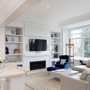 Luxury living room with nice ceiling